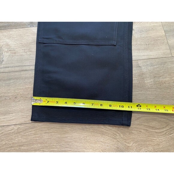 Carhartt B-01 Mens 50x30 Duck Double-Front Knee Black Work Dungaree Pants - Picture 8 of 12